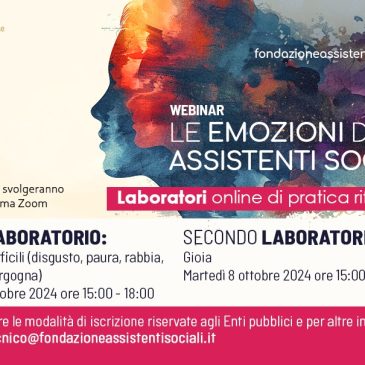 EMOZIONI: laboratori in diretta, 1 e 8 ottobre, per imparare un metodo