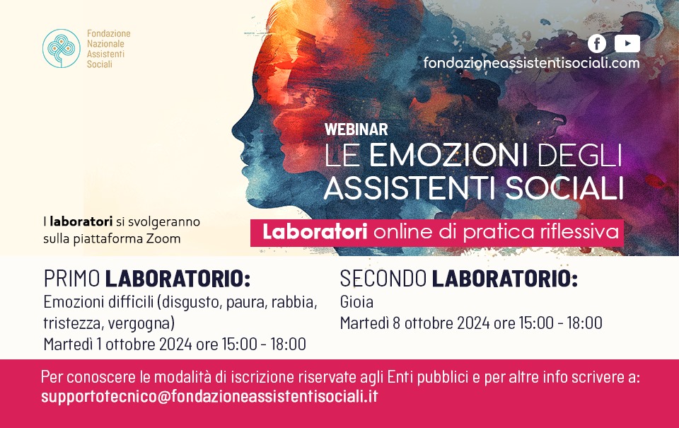 EMOZIONI: laboratori in diretta, 1 e 8 ottobre, per imparare un metodo