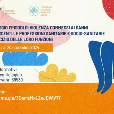 VIOLENZA CONTRO DI NOI: monitoraggio online fino al 20 novembre