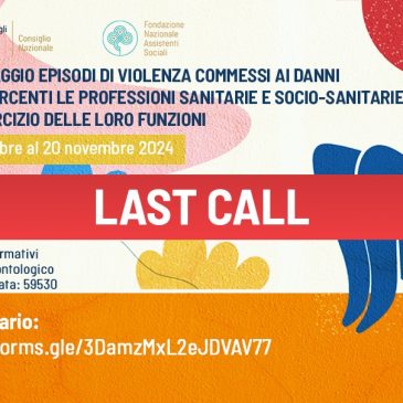 VIOLENZA CONTRO DI NOI: il questionario scade domani